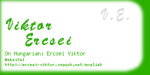 viktor ercsei business card